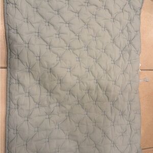 Blue quilted Bedding—full blanket/coverlette and two standard shams